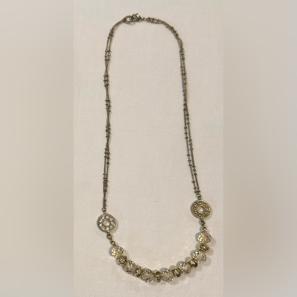 Gold and‎ Crystal Beads with Rhinestonesaq